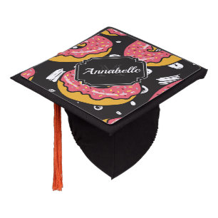 Doughnuts Pattern Graduation Cap Topper