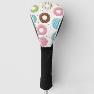 Doughnuts pink blue and bites chocolate pattern golf head cover