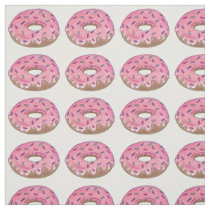 Doughnuts Pink Frosting Doughnut Sprinkles Junk Fo Fabric