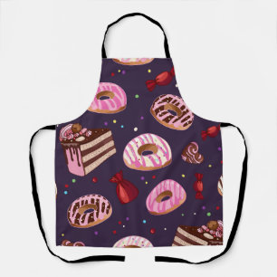 Doughnuts Print Apron