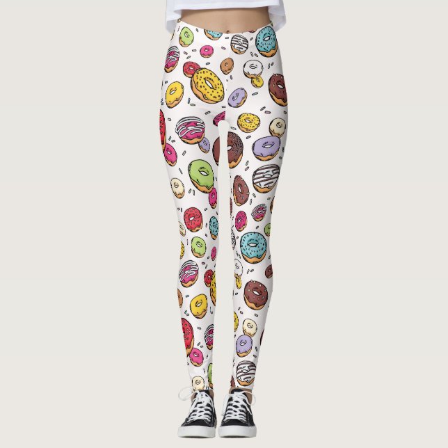 Doughnuts seamless pattern leggings (Front)