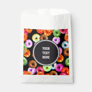 Doughnuts seamless pattern + your backgr. & ideas favour bag