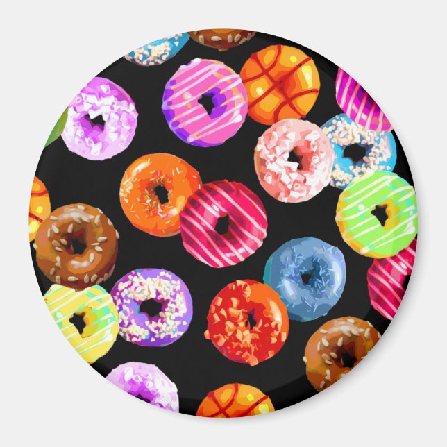 Doughnuts seamless pattern + your backgr. & ideas magnet (Front)