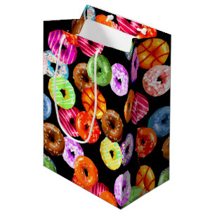 Doughnuts seamless pattern + your backgr. & ideas medium gift bag