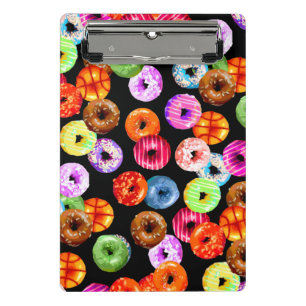 Doughnuts seamless pattern + your backgr. & ideas mini clipboard