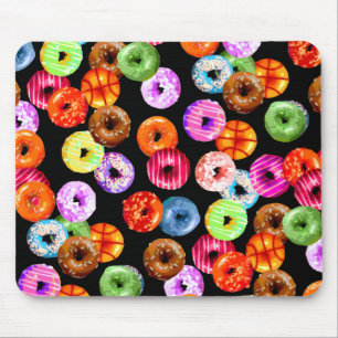 Doughnuts seamless pattern + your backgr. & ideas mouse pad