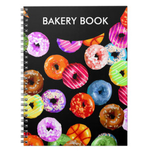 Doughnuts seamless pattern + your backgr. & ideas notebook