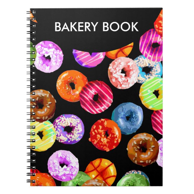 Doughnuts seamless pattern + your backgr. & ideas notebook (Front)