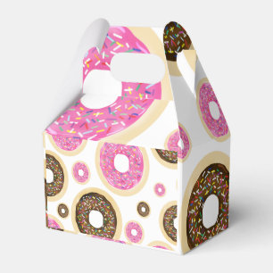 Doughnuts & Sprinkles Pink Brown Yummy Party Favou Favor Box