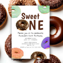 Doughnuts Sweet One 1st Birthday