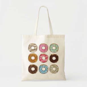 Doughnuts sweets yummy colourful tote bag