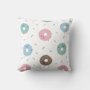 Doughnuts Throw Pillow