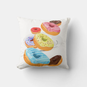 Doughnuts Throw Pillow