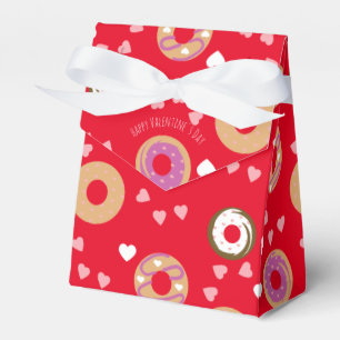 Doughnuts Valentine's Day  Hearts Red Pink  Favor Box