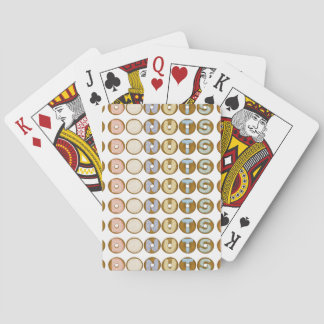 Doughnuts with Alphabet frosting and sprinkles Playing Cards