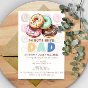 Doughnuts with Dad Father's Day Celebration Invitation