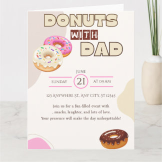 Doughnuts with Dad Father's Day Invitation Celebra