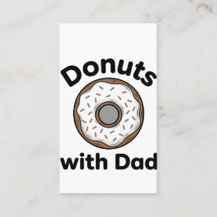 Doughnuts With Dad Vintage Doughnut Shirt Design_1 Business Card