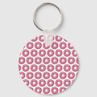 Doughnuts with pink icing keychain