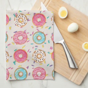 Doughnuts with Sprinkles Kitchen Towel