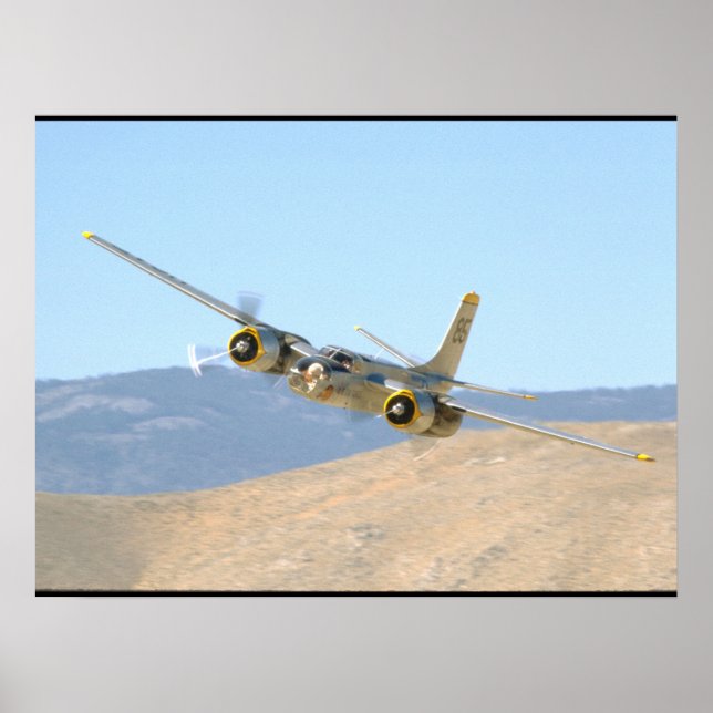Douglas A26 Invader, Aerial View_WWII Planes Poster (Front)