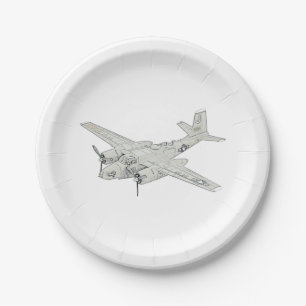 Douglas A-26 Invader Paper Party Plates