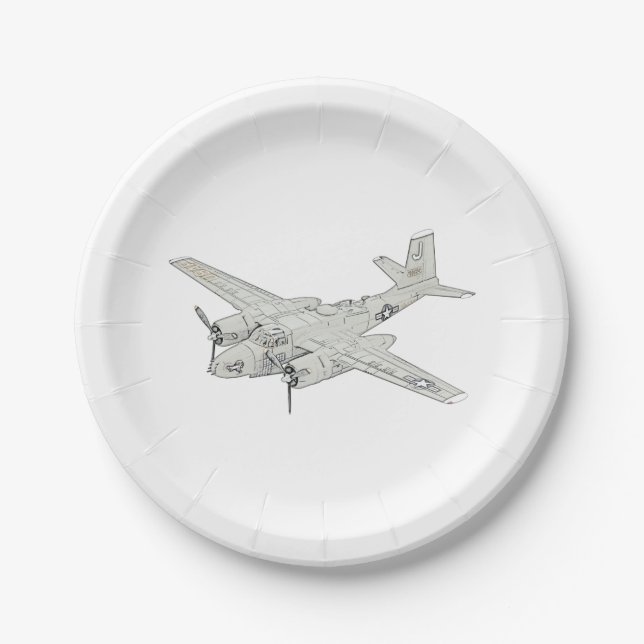 Douglas A-26 Invader Paper Party Plates (Front)
