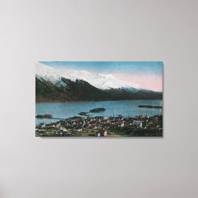 Douglas, Alaska Town ViewDouglas, AK Canvas Print (Front)