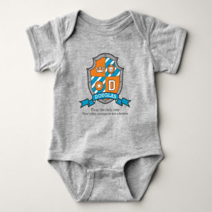 Douglas boys D name & meaning knights shield Baby Bodysuit