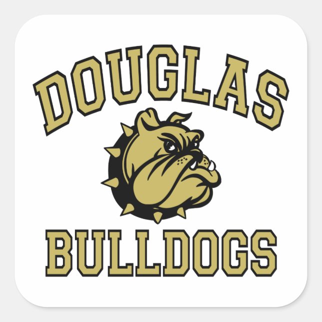 Douglas Bulldogs Square Sticker (Front)