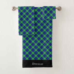 Douglas Clan Tartan Plaid Scottish Pattern Bath Towel Set
