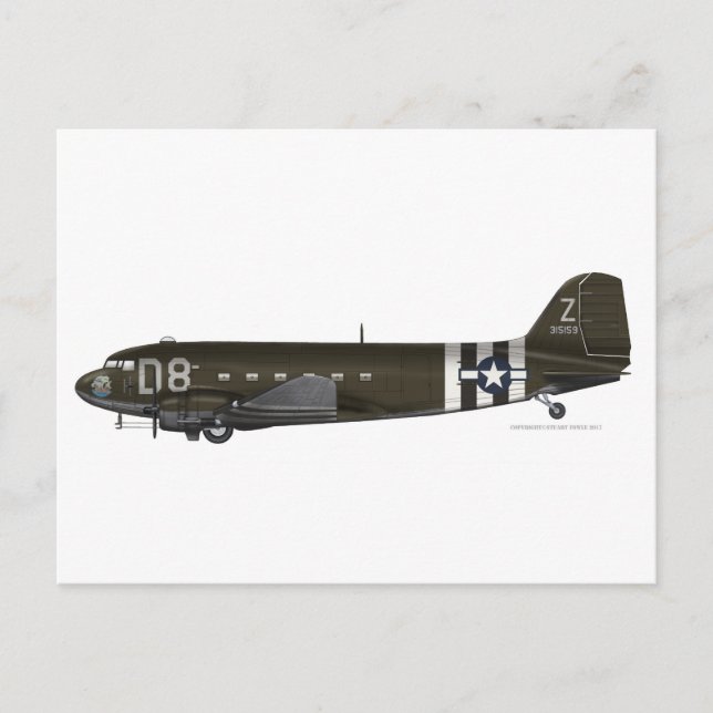 Douglas Dakota C-47 Argonia Postcard (Front)