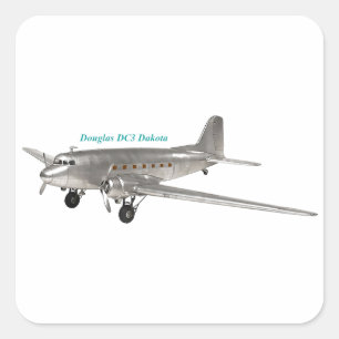 Douglas DC3 Dakota Square Sticker