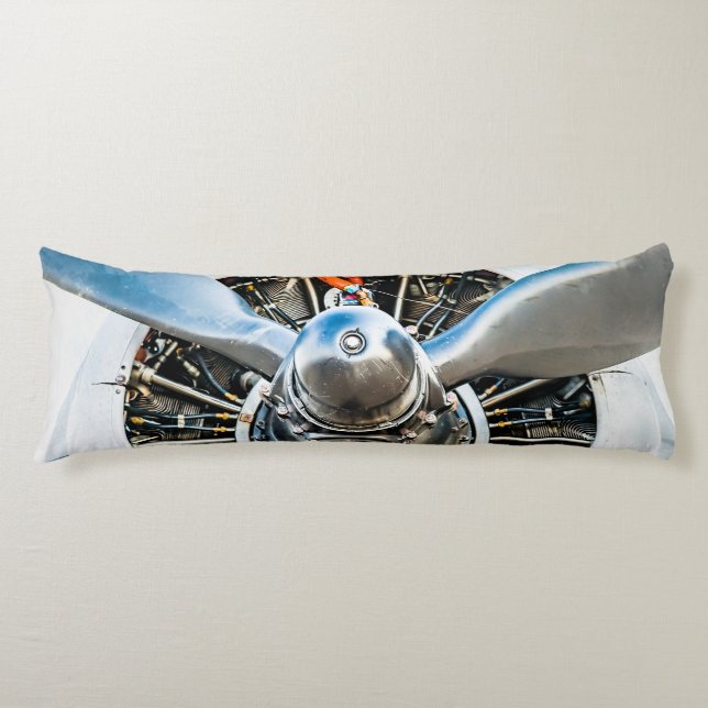 Douglas DC-3 Aircraft. Propeller Body Pillow (Front)