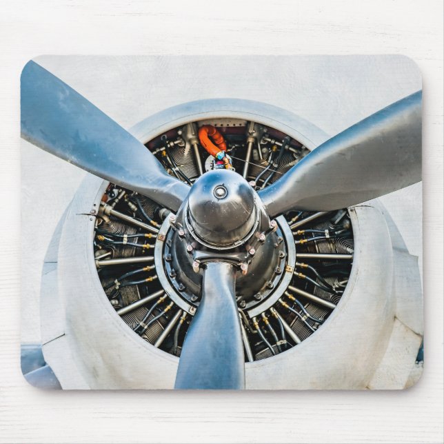 Douglas DC-3 Aircraft. Propeller Mouse Pad (Front)