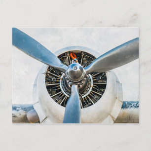 Douglas DC-3 Aircraft. Propeller Postcard