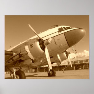 Douglas DC-3 / C-47 Closeup Poster