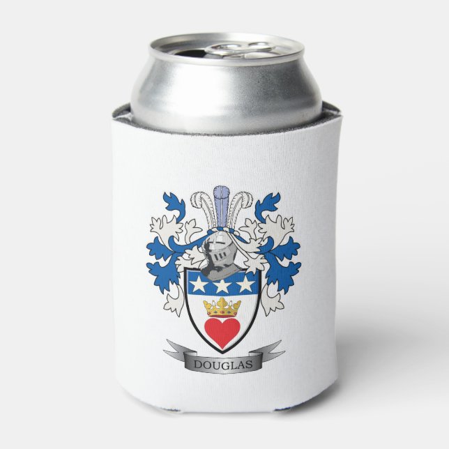 Douglas Family Crest Coat of Arms Can Cooler (Can Front)