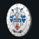 Douglas Family Crest Coat of Arms Dartboard<br><div class="desc">Douglas family crest and Scottish Douglas coat of arms. For men with the Douglas surname,  and for women with the Douglas last name. Click 'Douglas Family Crest' to see all our designs featuring the Douglas family name.</div>