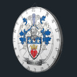 Douglas Family Crest Coat of Arms Dartboard<br><div class="desc">Douglas family crest and Scottish Douglas coat of arms. For men with the Douglas surname,  and for women with the Douglas last name. Click 'Douglas Family Crest' to see all our designs featuring the Douglas family name.</div>