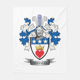 Douglas Family Crest Coat of Arms Fleece Blanket
