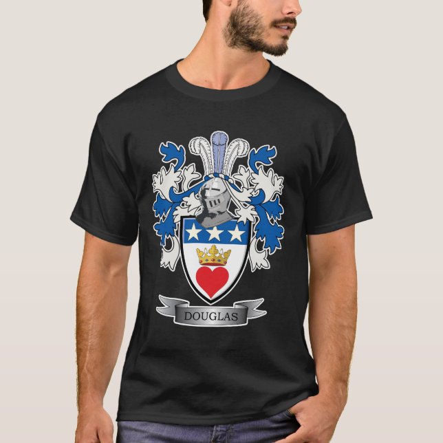Douglas Family Crest Coat of Arms T-Shirt (Front)