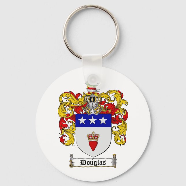 DOUGLAS FAMILY CREST -  DOUGLAS COAT OF ARMS KEYCHAIN (Front)