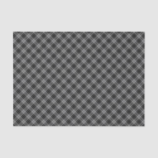 Douglas Grey Clan Scottish Tartan Plaid Pattern Tissue Paper (Front)