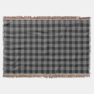 Douglas Grey Clan Tartan Scottish Plaid Throw Blanket
