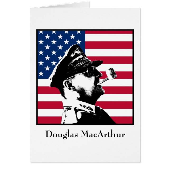 Douglas MacArthur et le drapeau des USA (Devant)
