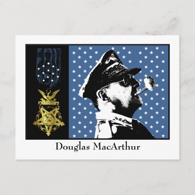 Douglas MacArthur - Medal of Honour Winner Postcard (Front)