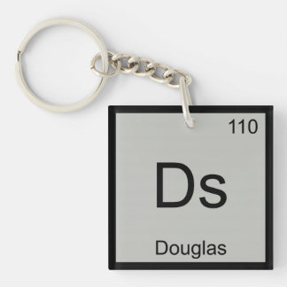 Douglas Name Chemistry Element Periodic Table Keychain