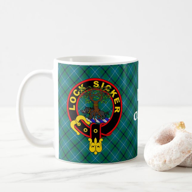 Douglas of Morton on Ancient Douglas tartan mug (With Donut)