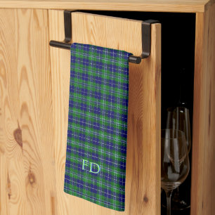 Douglas Official Tartan with monogram / name Kitchen Towel